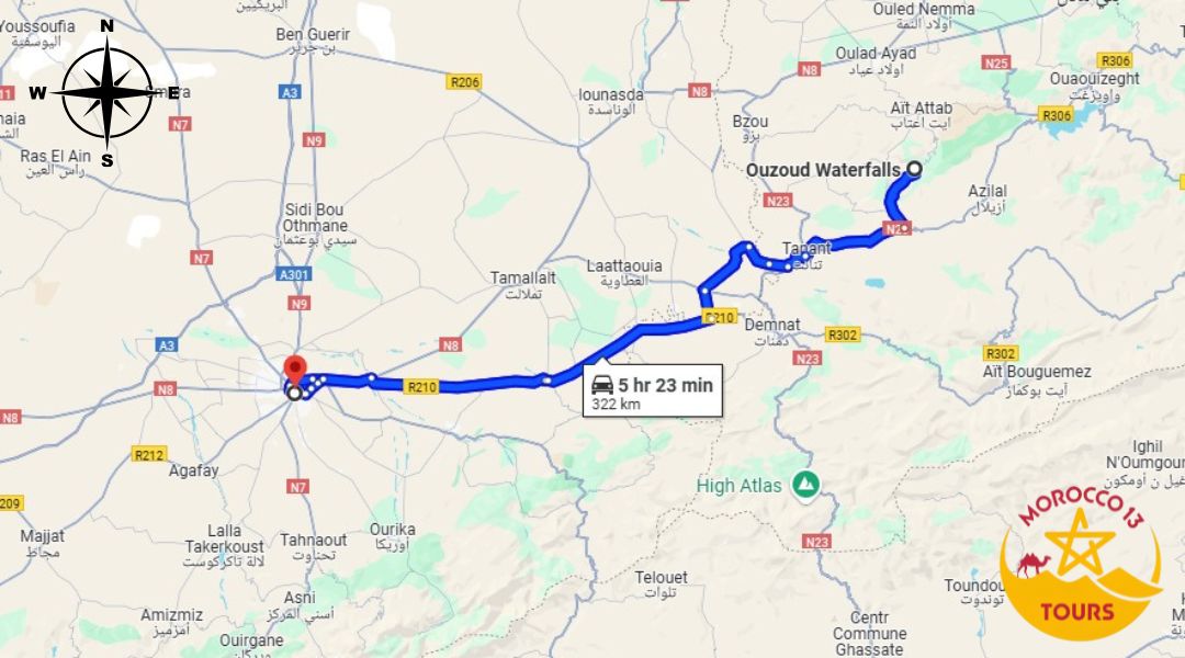 1 Day Excursion from Marrakech to Ouzoud Waterfalls