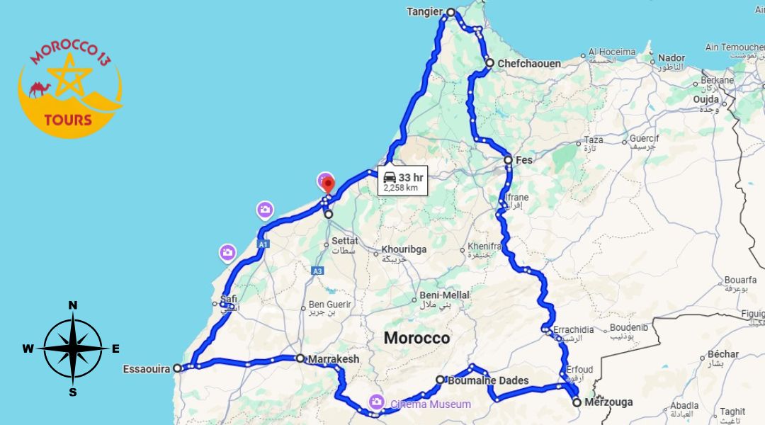2 Weeks in Morocco from Casablanca